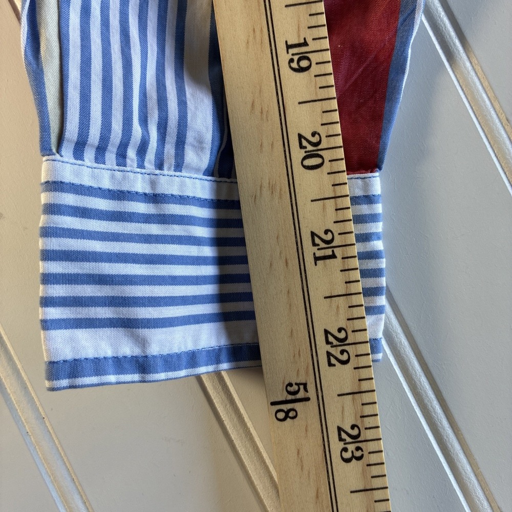 VTG Talbots Old Money Vertical Striped Button Blouse Size Large Momcore 40 In. - Picture 15 of 16